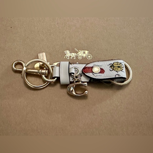 Coach Accessories Coach Trigger Snap Bag Charm With Creature Print